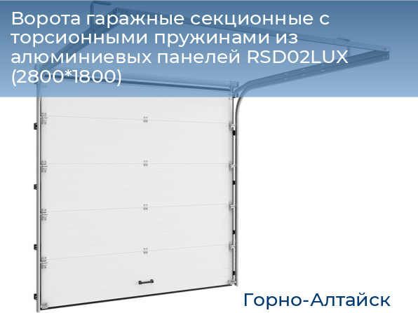 Ворота гаражные секционные с торсионными пружинами из алюминиевых панелей RSD02LUX (2800*1800), gorno-altaisk.doorhan.ru