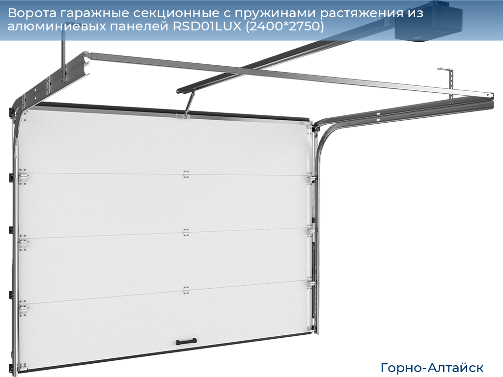Ворота гаражные секционные с пружинами растяжения из алюминиевых панелей RSD01LUX (2400*2750), gorno-altaisk.doorhan.ru