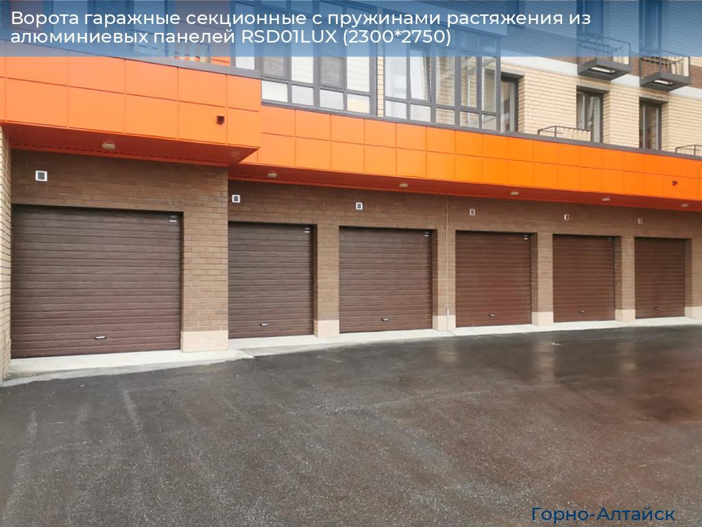 Ворота гаражные секционные с пружинами растяжения из алюминиевых панелей RSD01LUX (2300*2750), gorno-altaisk.doorhan.ru