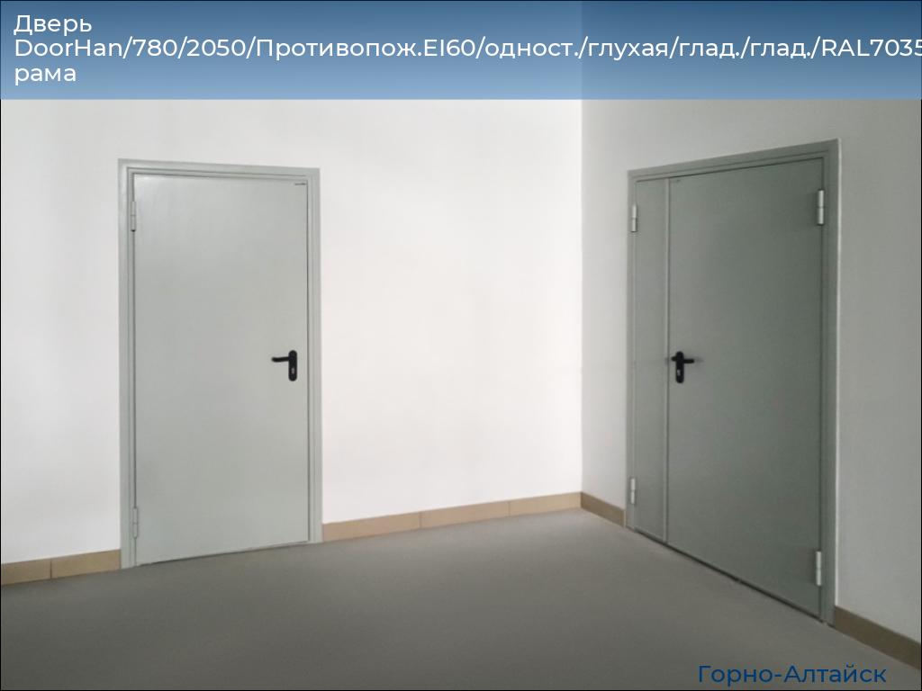 Дверь DoorHan/780/2050/Противопож.EI60/одност./глухая/глад./глад./RAL7035/лев./угл. рама, gorno-altaisk.doorhan.ru