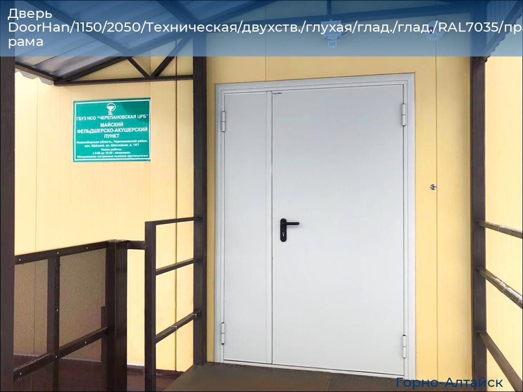 Дверь DoorHan/1150/2050/Техническая/двухств./глухая/глад./глад./RAL7035/прав./угл. рама, gorno-altaisk.doorhan.ru
