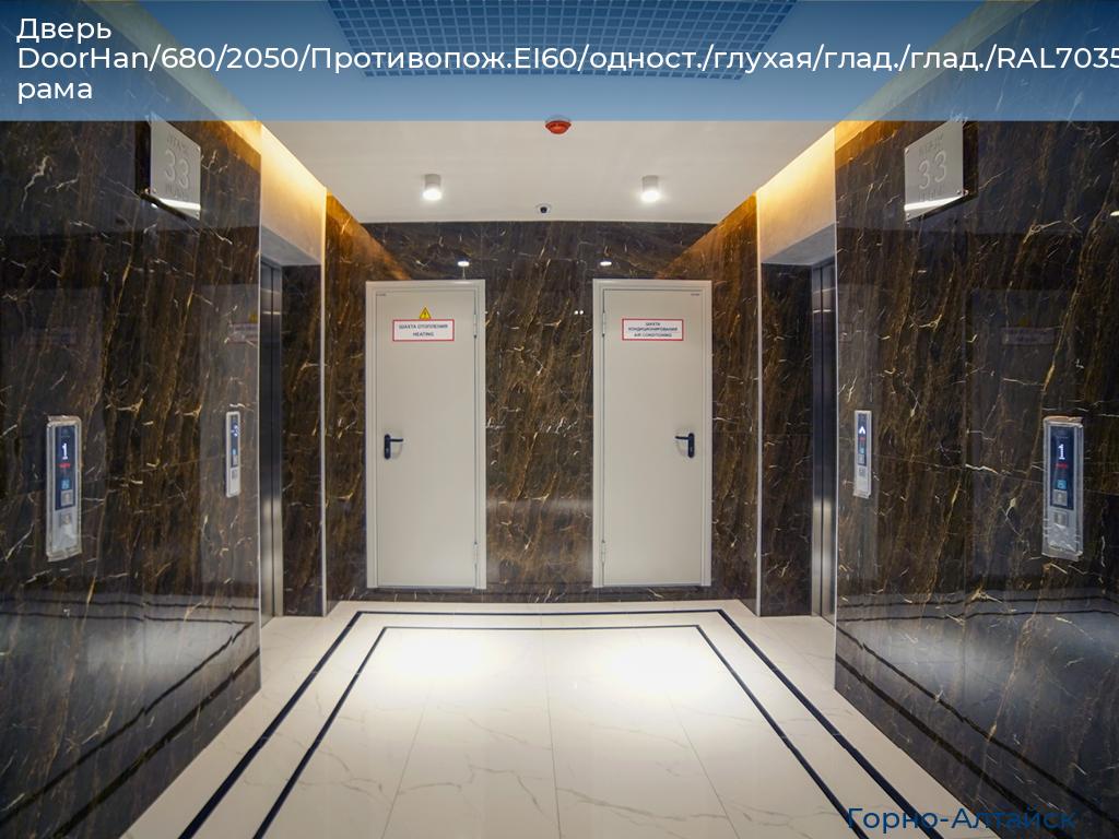 Дверь DoorHan/680/2050/Противопож.EI60/одност./глухая/глад./глад./RAL7035/лев./угл. рама, gorno-altaisk.doorhan.ru