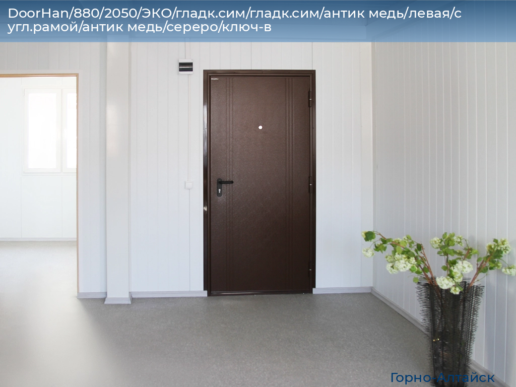 DoorHan/880/2050/ЭКО/гладк.сим/гладк.сим/антик медь/левая/с угл.рамой/антик медь/сереро/ключ-в, gorno-altaisk.doorhan.ru